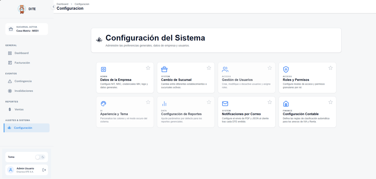 Configuración
